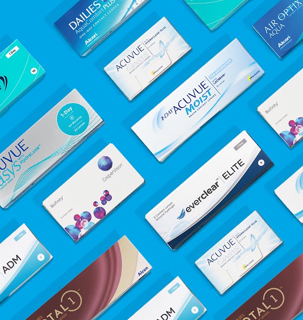 Verschillende merken lenzen, verkrijgbaar bij Vision Direct 