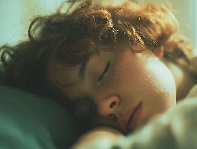 Close-up van slapende jongen